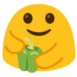 People hugging and Bell pepper