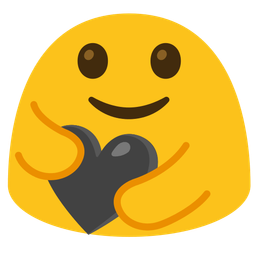 People hugging and Black heart