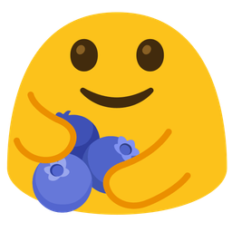 People hugging and Blueberries