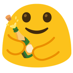 People hugging and Bottle with popping cork