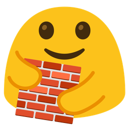 People hugging and Brick