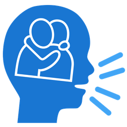 People hugging and Busts in silhouette