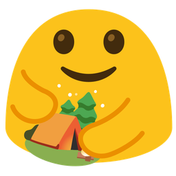 People hugging and Camping