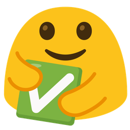 People hugging and Check mark button