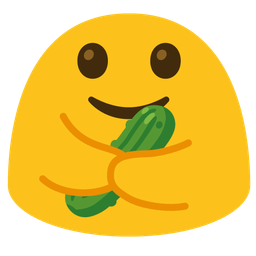 People hugging and Cucumber