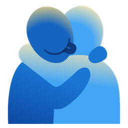 People hugging and Face savoring food