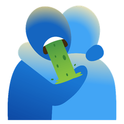 People hugging and Face vomiting