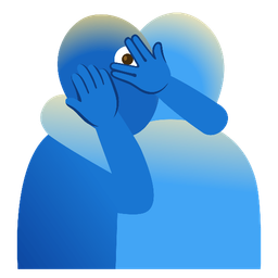 People hugging and Face with peeking eye