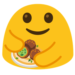 People hugging and Falafel