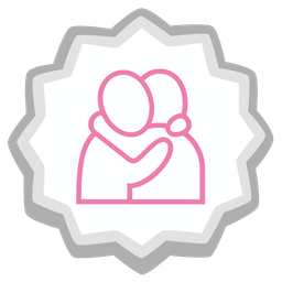 People hugging and Fish cake with swirl