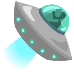 People hugging and Flying saucer