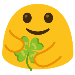 People hugging and Four leaf clover