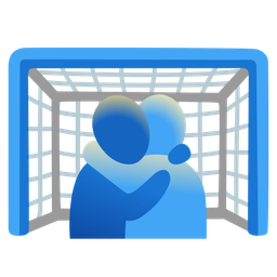 People hugging and Goal net