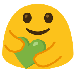 People hugging and Green heart