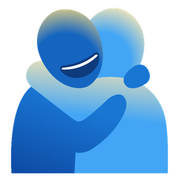 People hugging and Grinning face