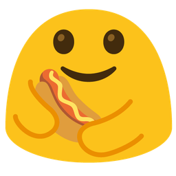 People hugging and Hot dog