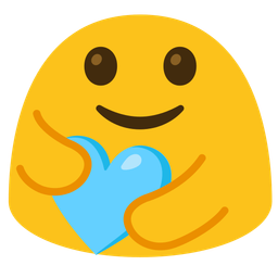 People hugging and Light blue heart