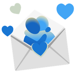 people hugging and love letter