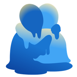 People hugging and Melting face