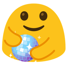 People hugging and Mirror ball