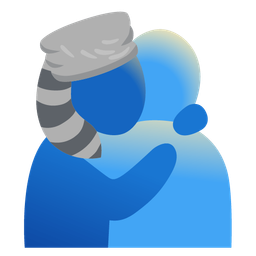 People hugging and Raccoon