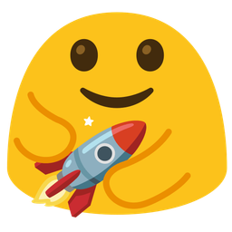 People hugging and Rocket