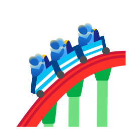 People hugging and Roller coaster