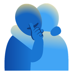 People hugging and Shushing face