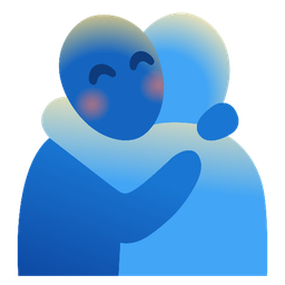 People hugging and Smiling face with smiling eyes