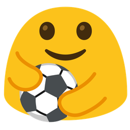 People hugging and Soccer ball