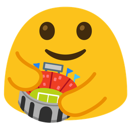 People hugging and Stadium