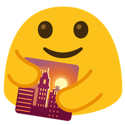 People hugging and Sunset