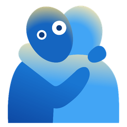 People hugging and Zany face