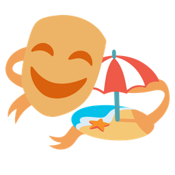 performing arts and beach with umbrella