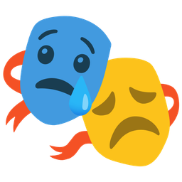 performing arts and crying face