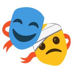 performing arts and face with head-bandage