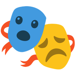 performing arts and face with open mouth