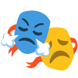 performing arts and face with steam from nose