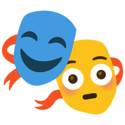 performing arts and flushed face