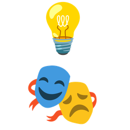 performing arts and light bulb