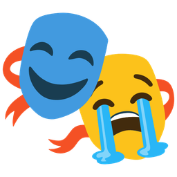 performing arts and loudly crying face