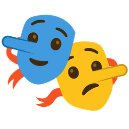 performing arts and lying face