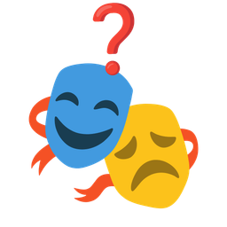 performing arts and red question mark