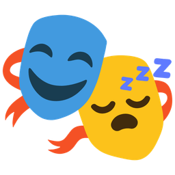 performing arts and sleeping face