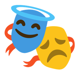 Performing arts and Smiling face with halo