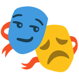 performing arts and smirking face