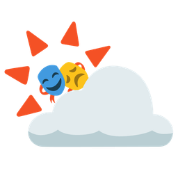 performing arts and sun behind cloud