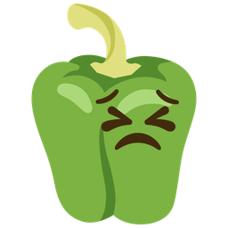 persevering face and bell pepper