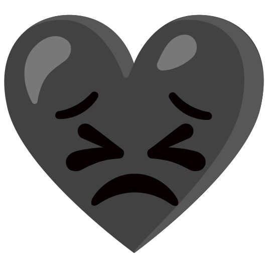 Persevering face and Black heart