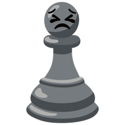 persevering face and chess pawn